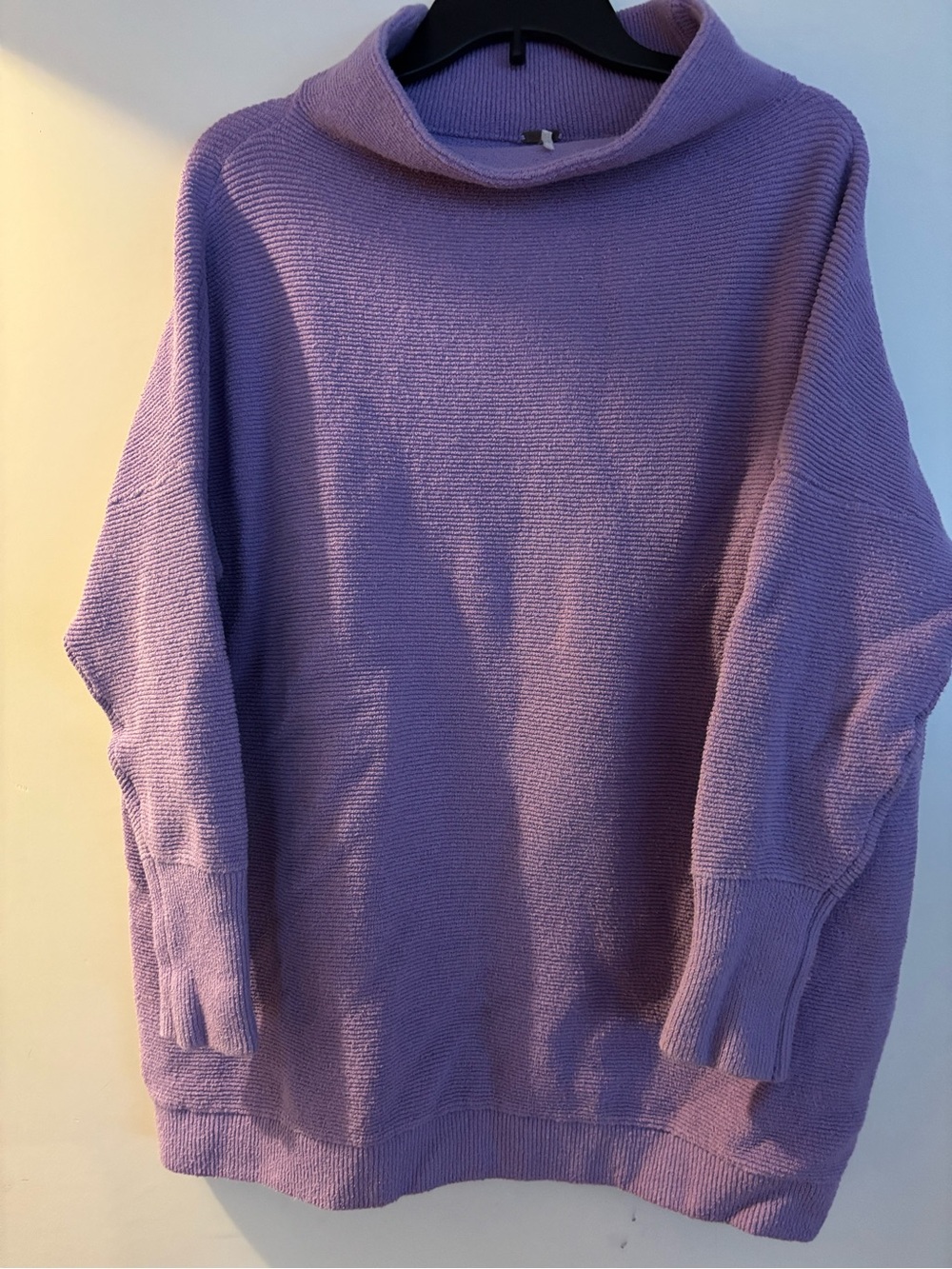 Free People Lavender Cowl Neck Sweater